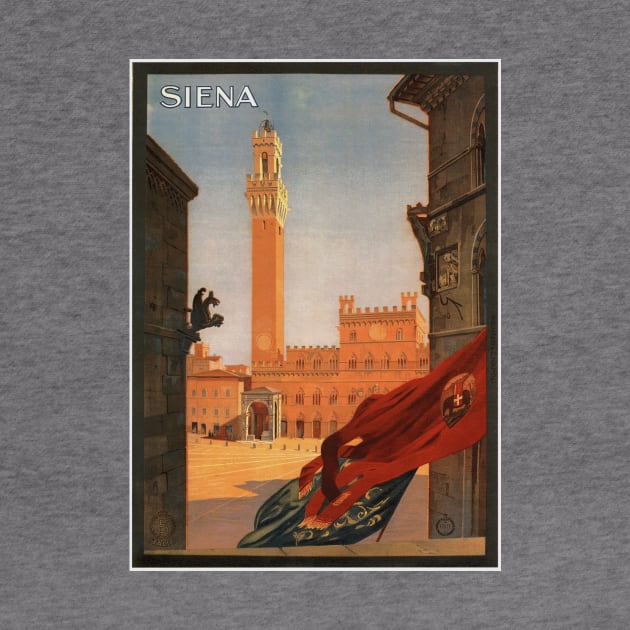 Siena, Italy - Vintage Travel Poster Design by Naves